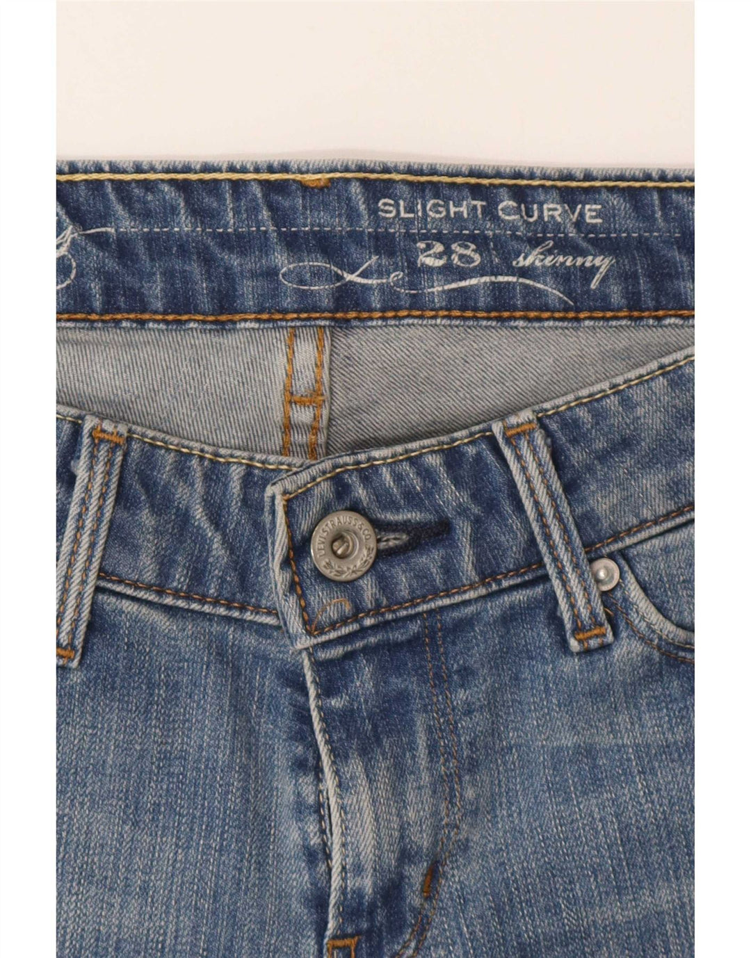 Calça jeans skinny feminina Levi's Slight Curve W28 L30 azul