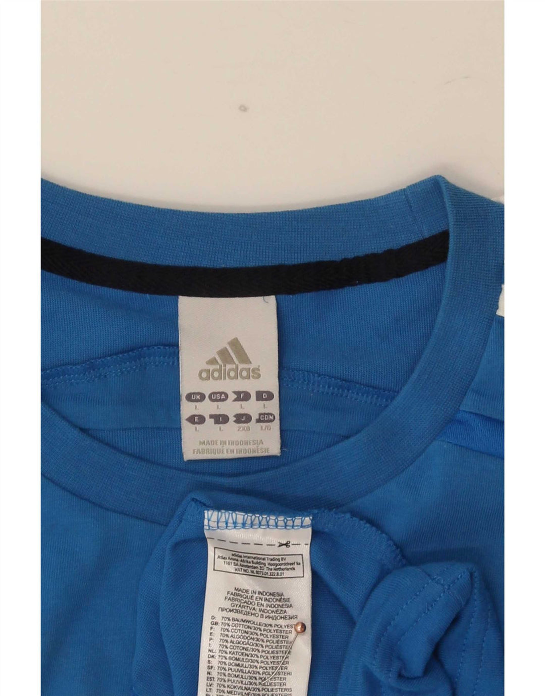 Adidas Mens Climalite Vest Top Grande Azul Colorblock Algodão