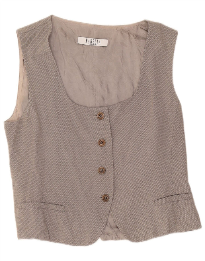 Colete feminino Marella UK 12 cinza médio