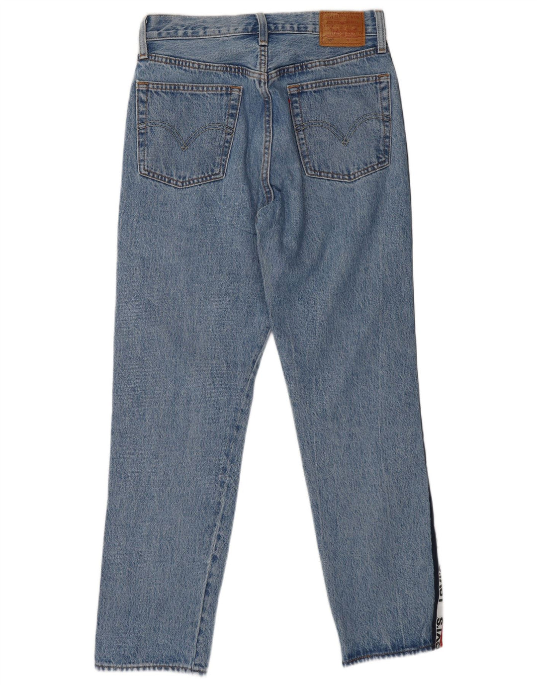 Jeans femininos Levi's 501 Graphic Straight W28 L27 Azul