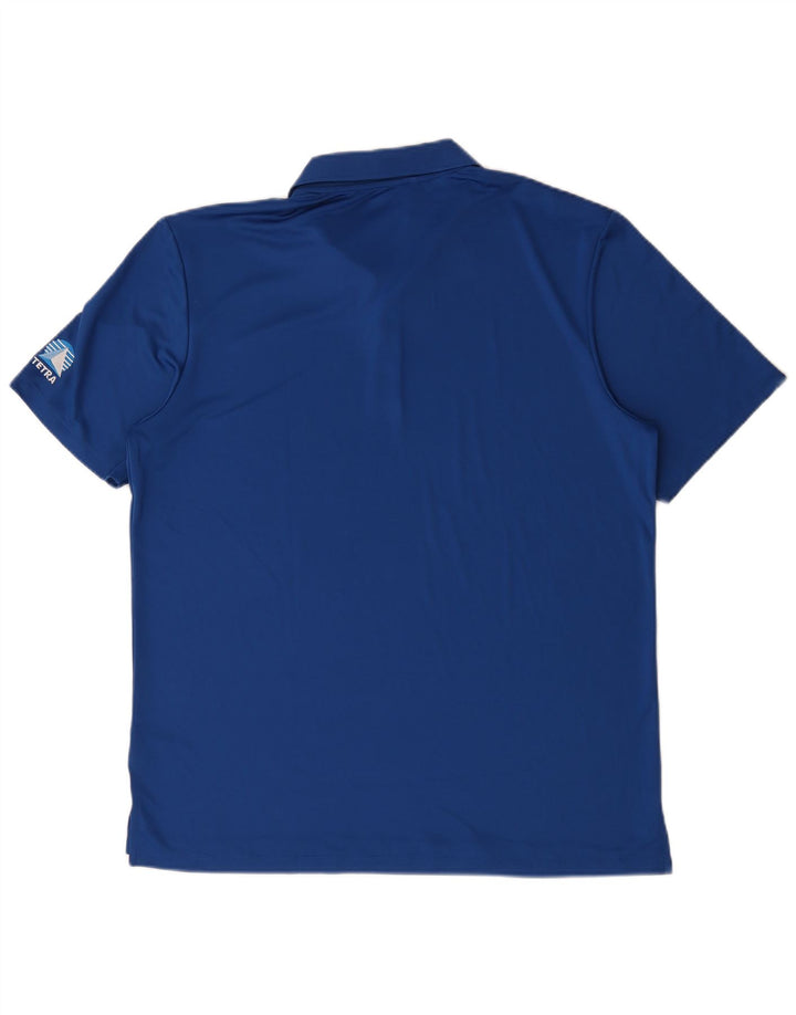 Camisa polo masculina Adidas grande poliéster azul