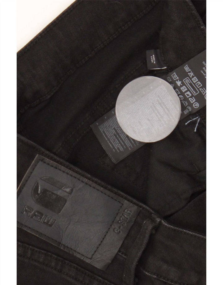 G-Star Masculino Slim Straight Jeans W31 L32 Algodão Preto