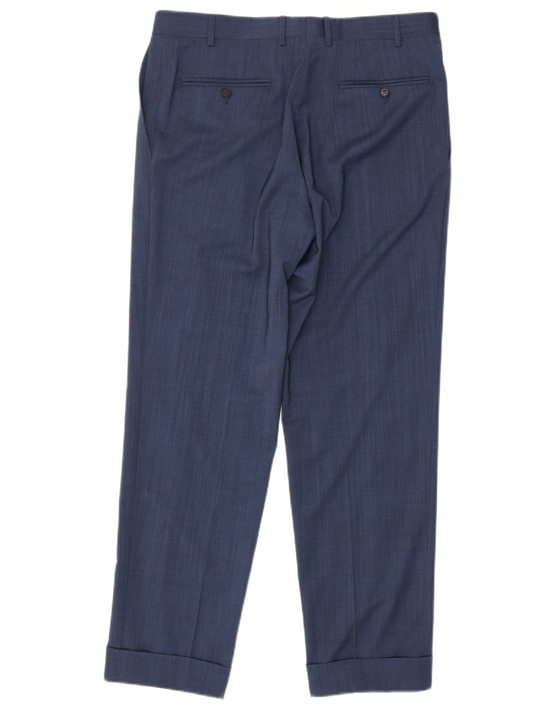 Canali Masculino 2 botões 2 peças terno IT 50 grande W34 L30 lã azul marinho
