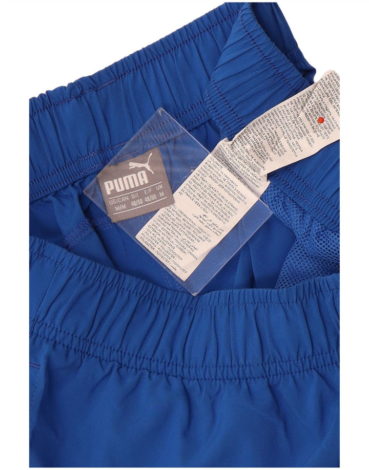 Shorts esportivos masculinos Puma médio azul poliéster