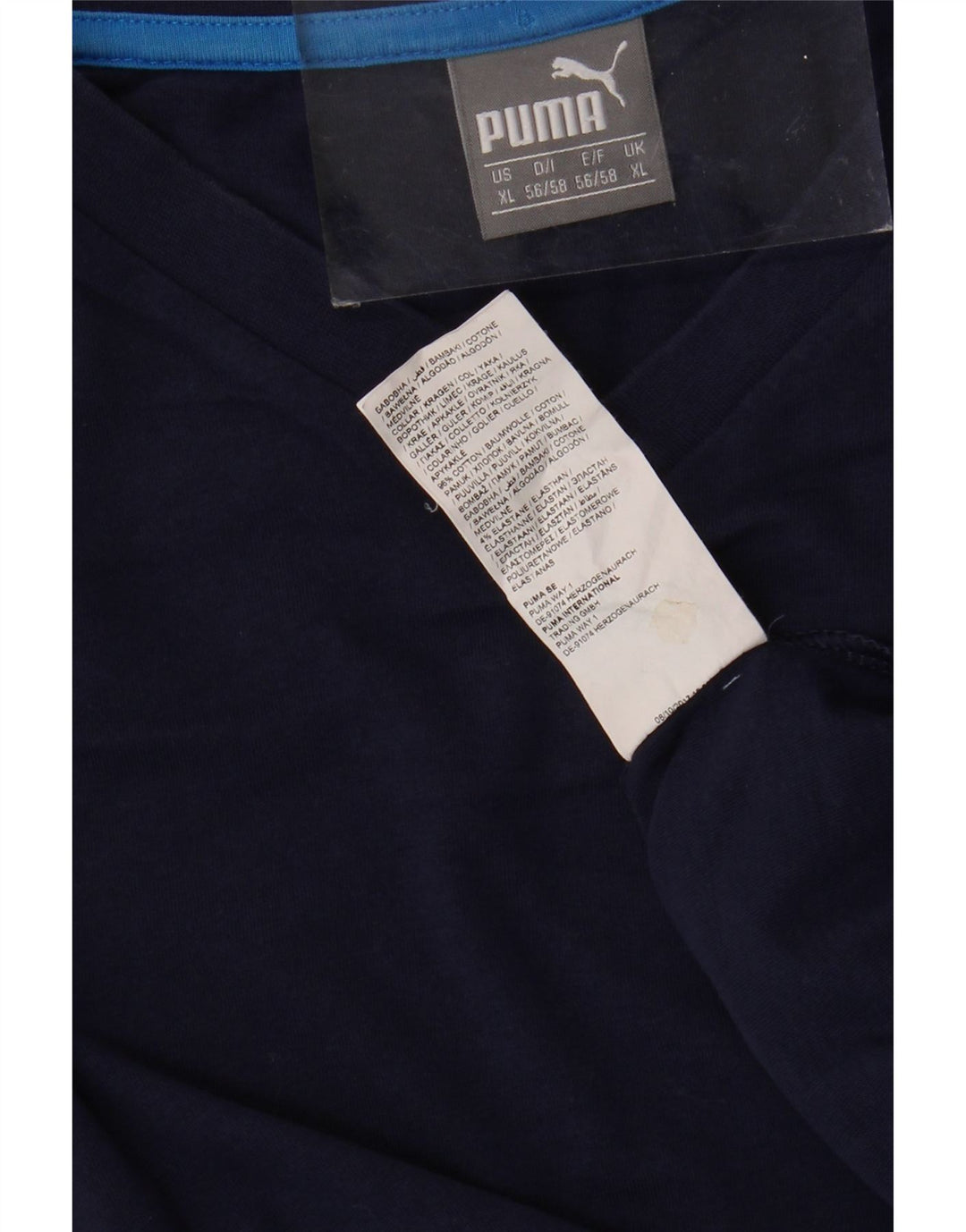 Camiseta masculina PUMA Top XL azul marinho algodão