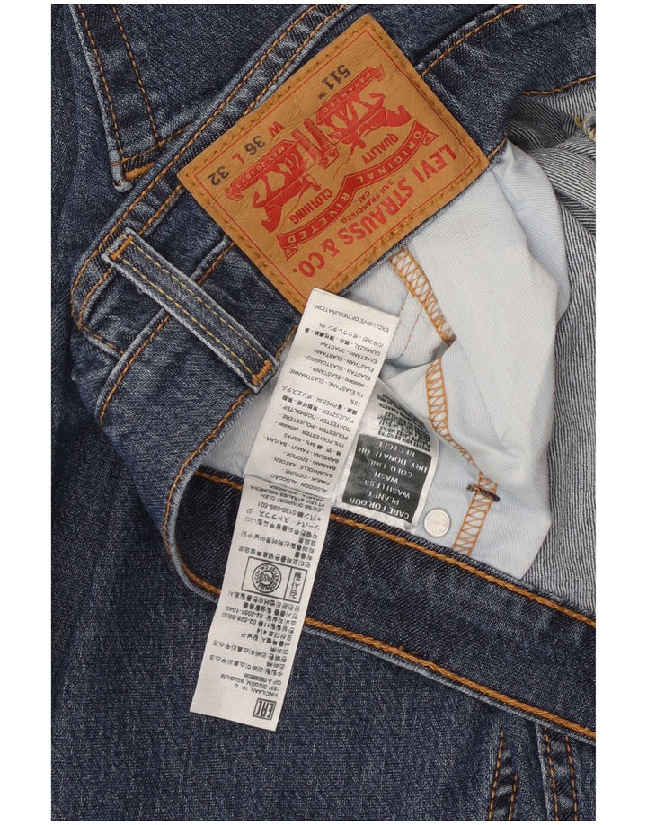 Calça Jeans Levis 511 Slim Masculina W36 L32 Azul Algodão