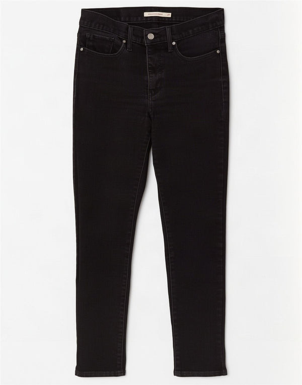 Calça jeans feminina Shaping Skinny Levi's W27 L25 algodão preto