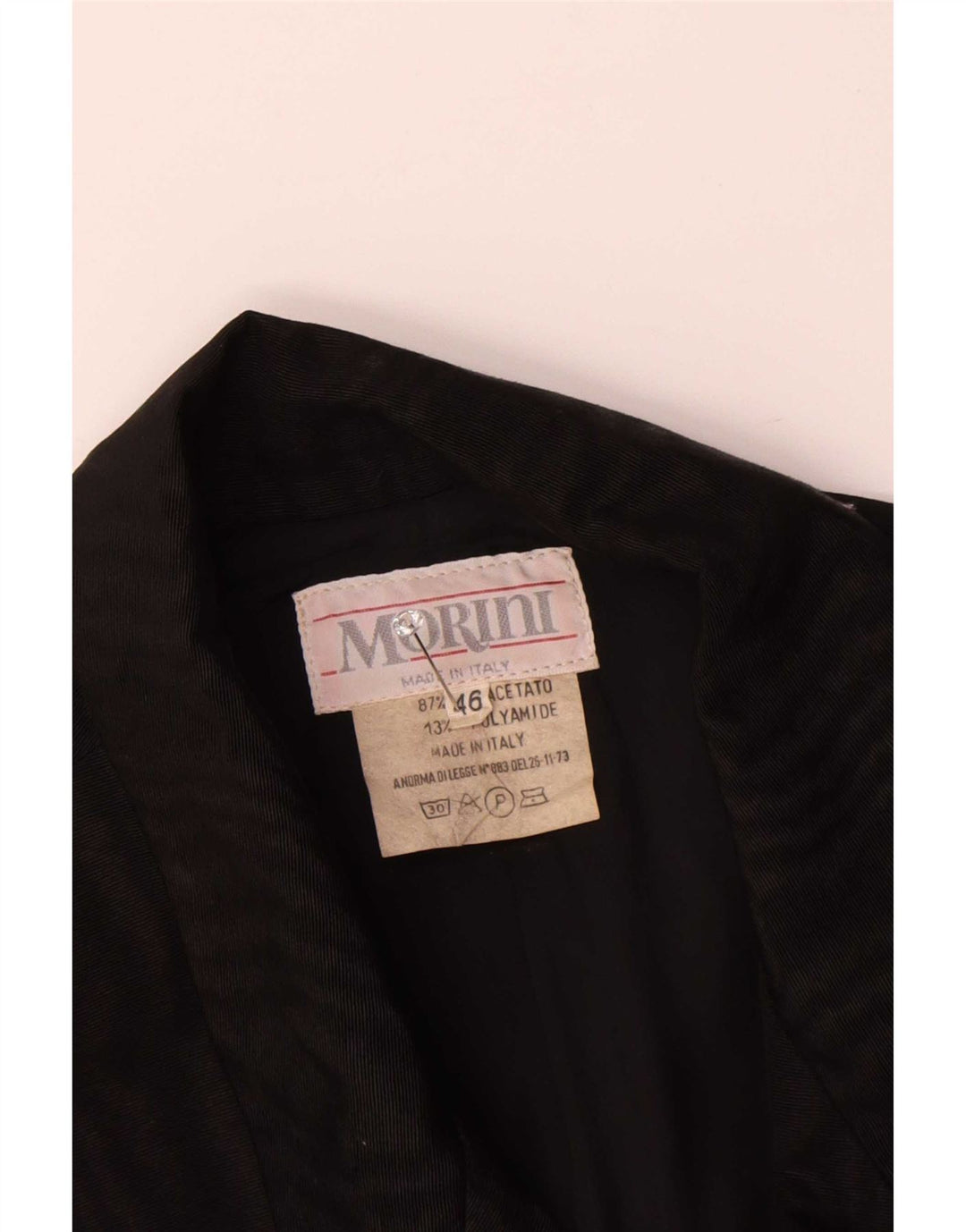 Sergio Morini Jaqueta blazer feminina de 1 botão IT 46 grande acetato preto