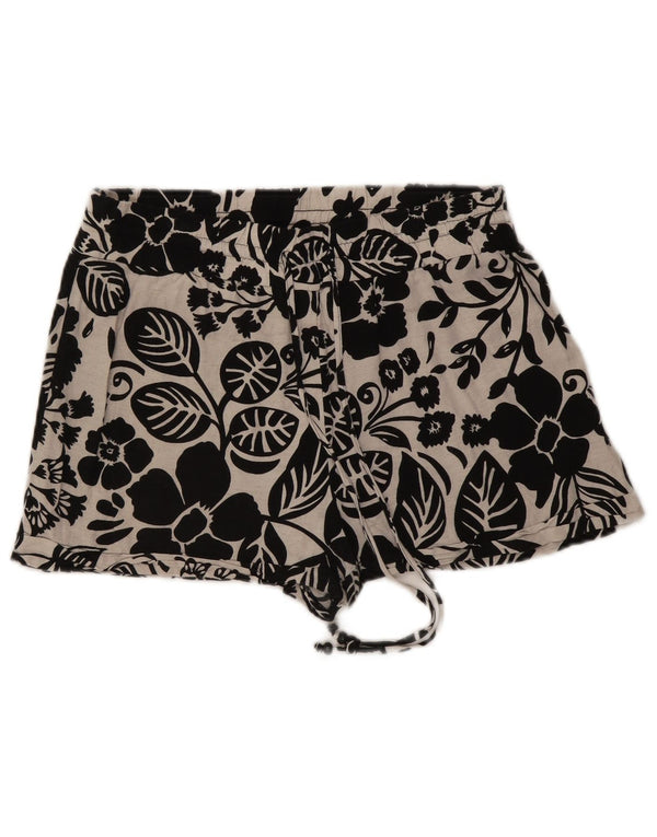 Calça feminina cintura alta Zara grande W30 viscose floral branca