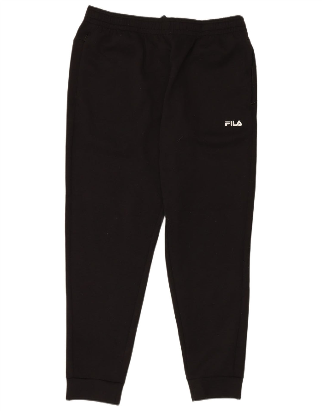 Calça de treino masculina FILA Joggers grande poliéster preto