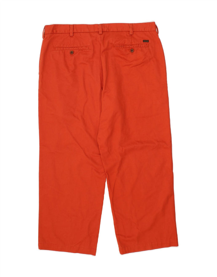 IZOD Mens Straight Cropped Trousers W30 L26 Red Cotton Vintage Izod and Second-Hand Izod from Messina Hembry 