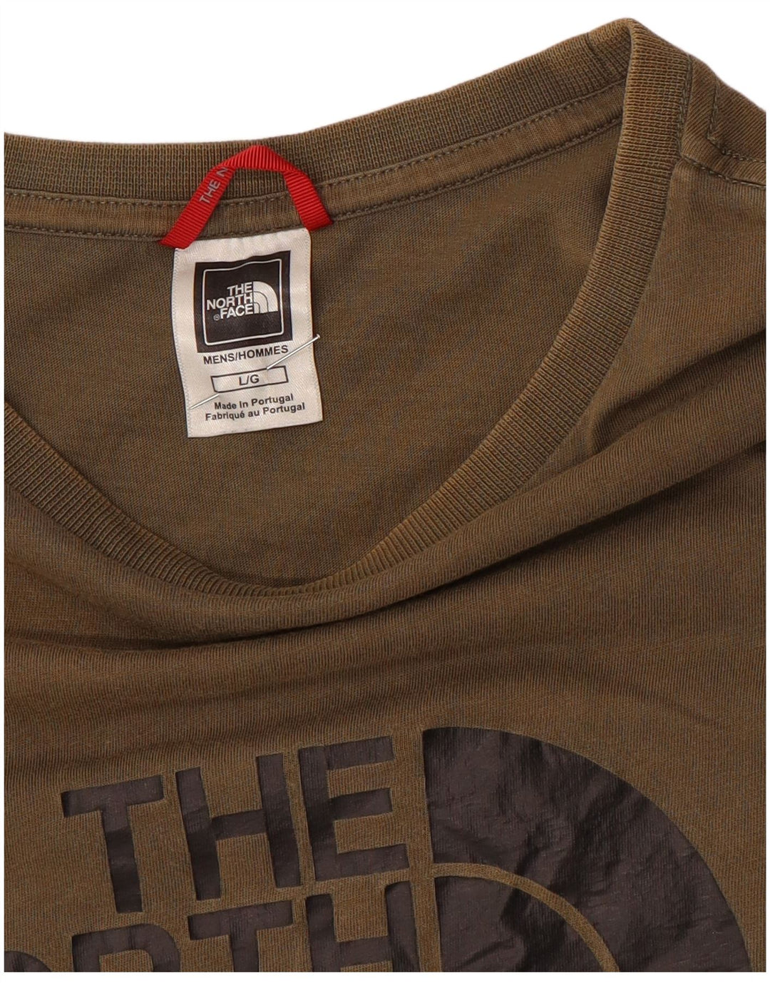 Camiseta gráfica masculina The North Face grande marrom