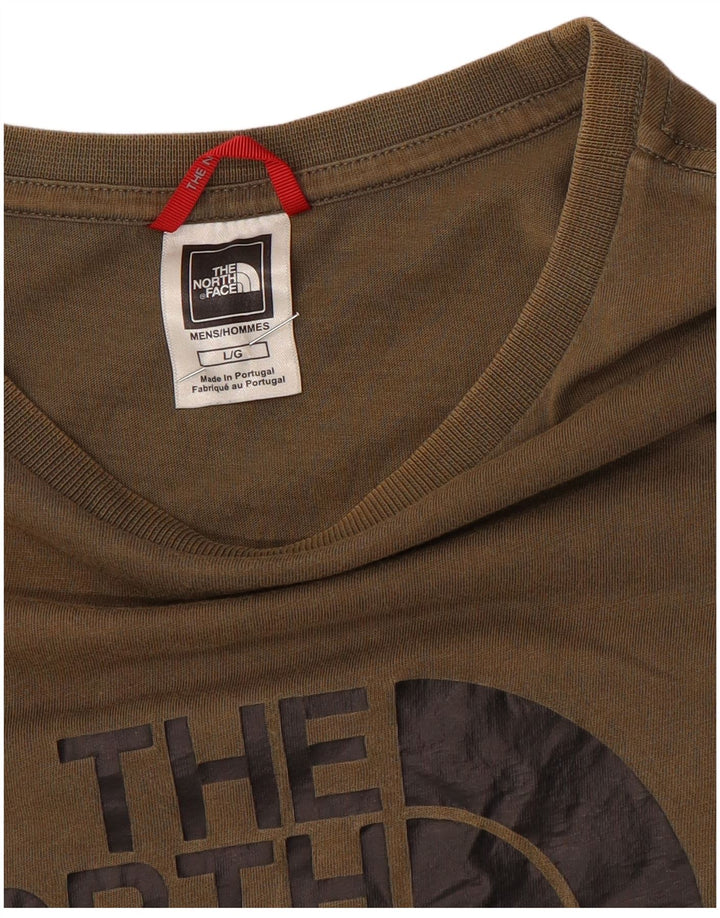 Camiseta gráfica masculina The North Face grande marrom