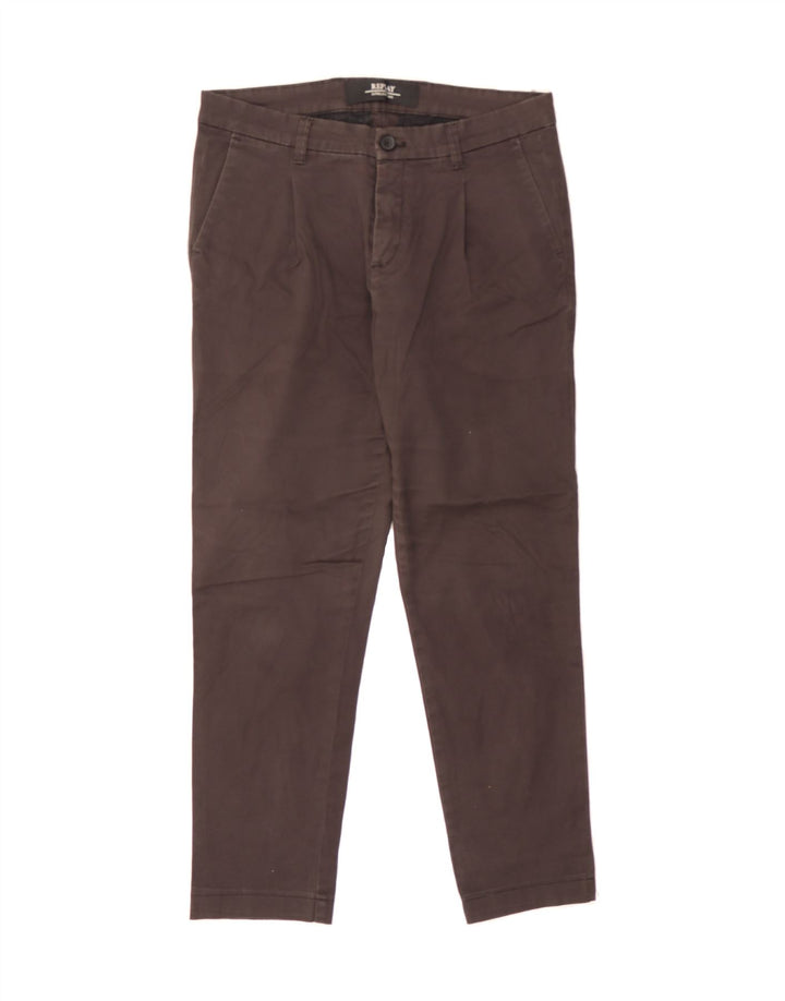 REPLAY Mens Slim Chino Trousers W29 L27 Brown Cotton Vintage Replay and Second-Hand Replay from Messina Hembry 