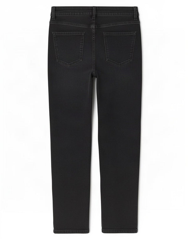 Calça jeans feminina Marks & Spencer The Sienna Straight UK 14 grande W30 L30 preta