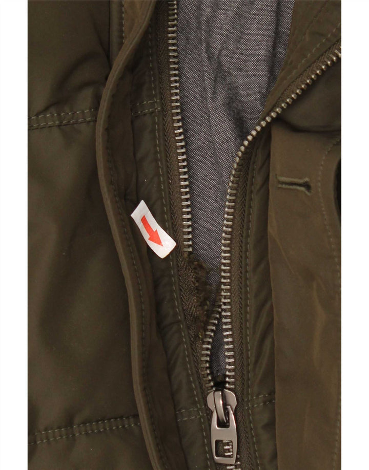 Jaqueta acolchoada masculina Zara UK 38 médio cáqui