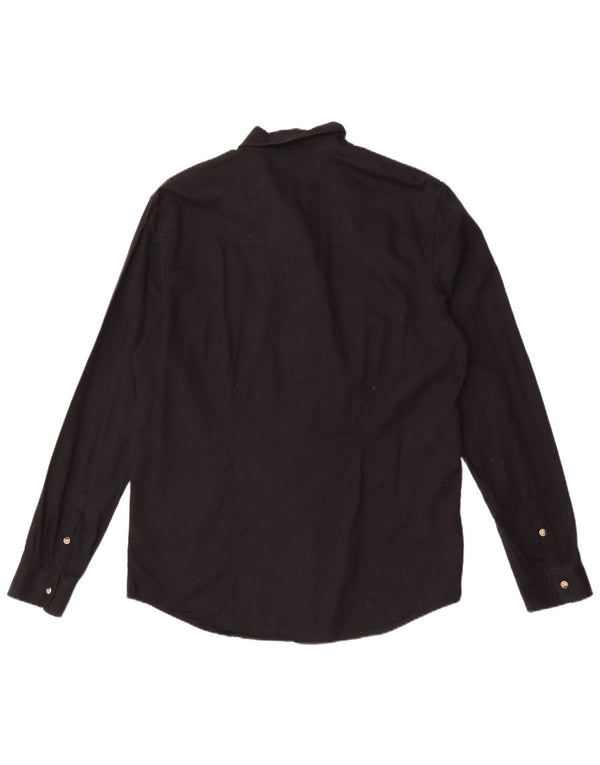 Camisa masculina Wrangler Slim Fit XL algodão preto