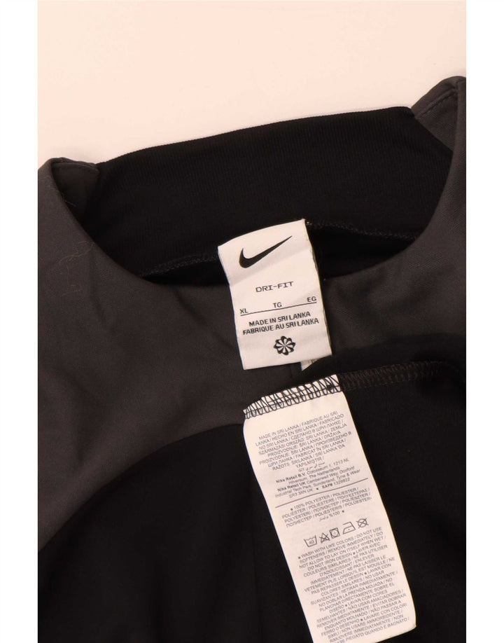 Nike Mens Dri Fit Top Manga Longa XL Preto Colourblock