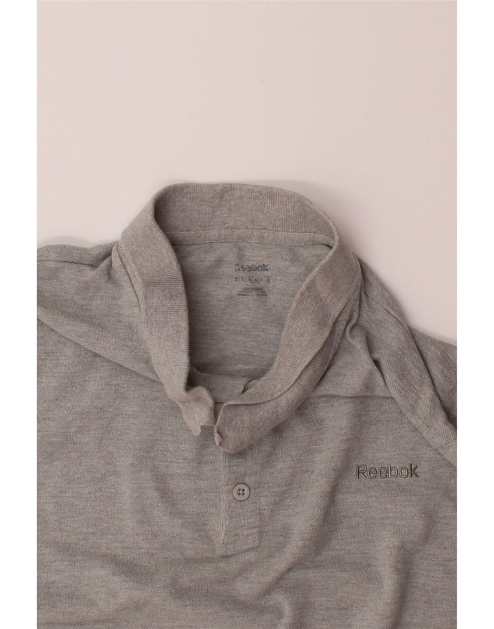 REEBOK Mens Polo Shirt XL Grey Cotton Vintage Reebok and Second-Hand Reebok from Messina Hembry 