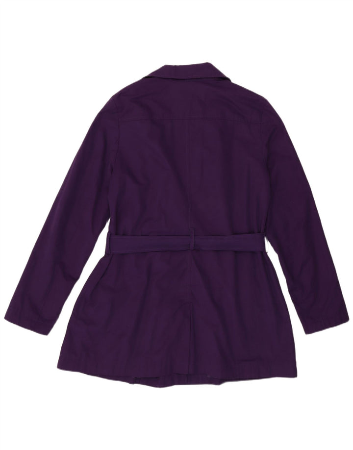 Hobbs Womens Trench Coat UK 12 Poliéster Roxo Médio
