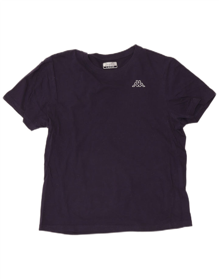 Camiseta masculina Kappa Top grande algodão azul marinho