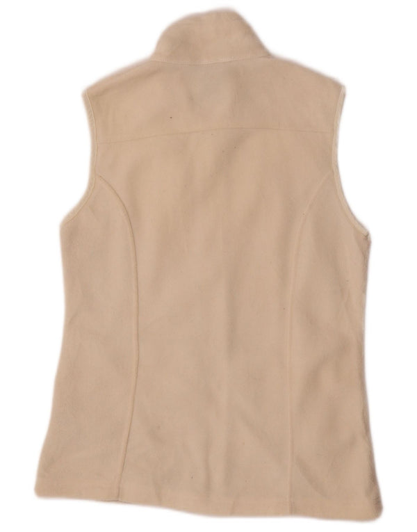 Eddie Bauer Womens Fleece Gilet UK 10 Pequeno Off White