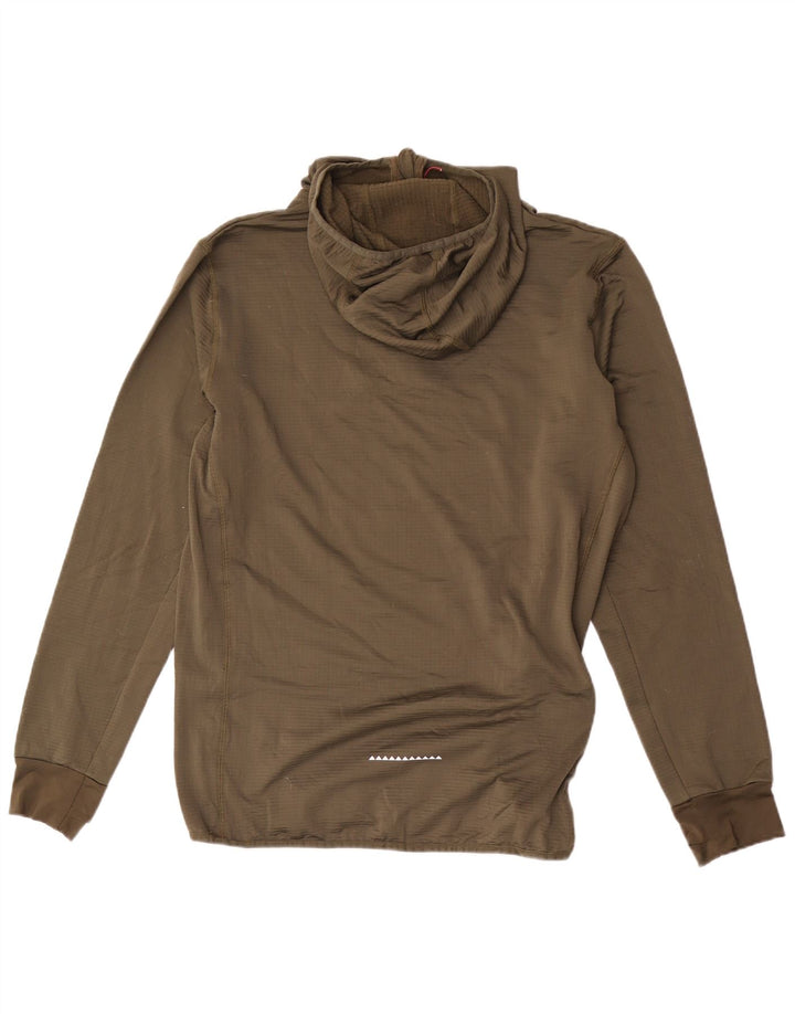 Suéter masculino Quiksilver com capuz e zíper, grande poliéster cáqui