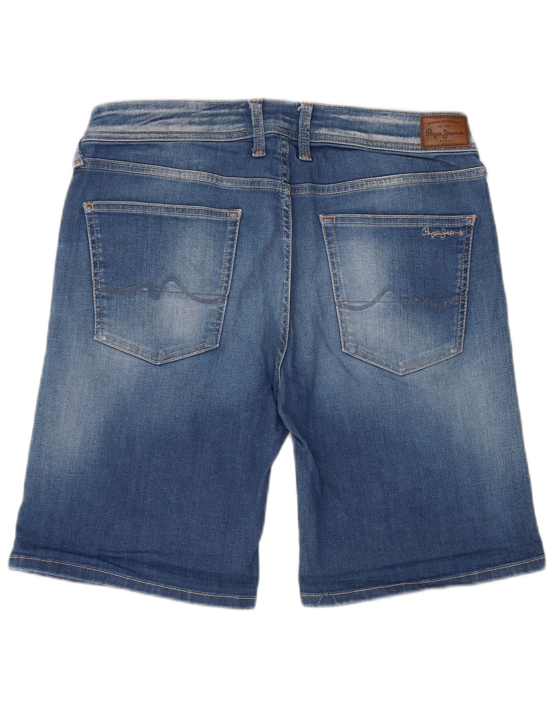 Shorts jeans feminino de ajuste regular PEPE JEANS W30 algodão azul médio