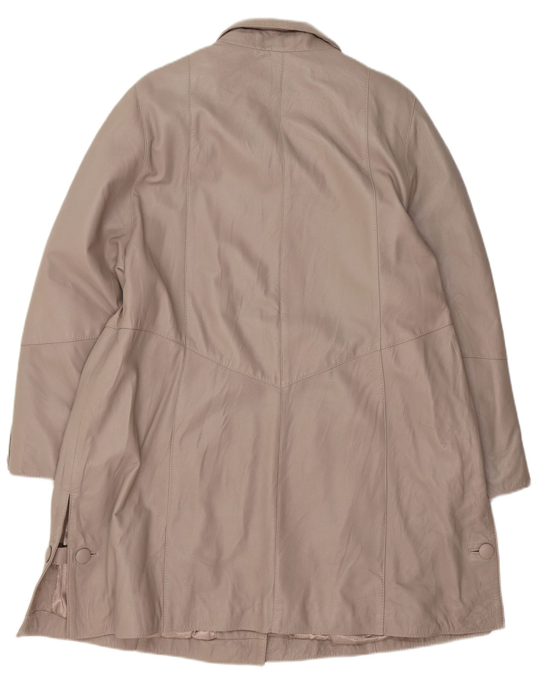 Casaco de couro feminino VINTAGE EU 42 grande couro cinza