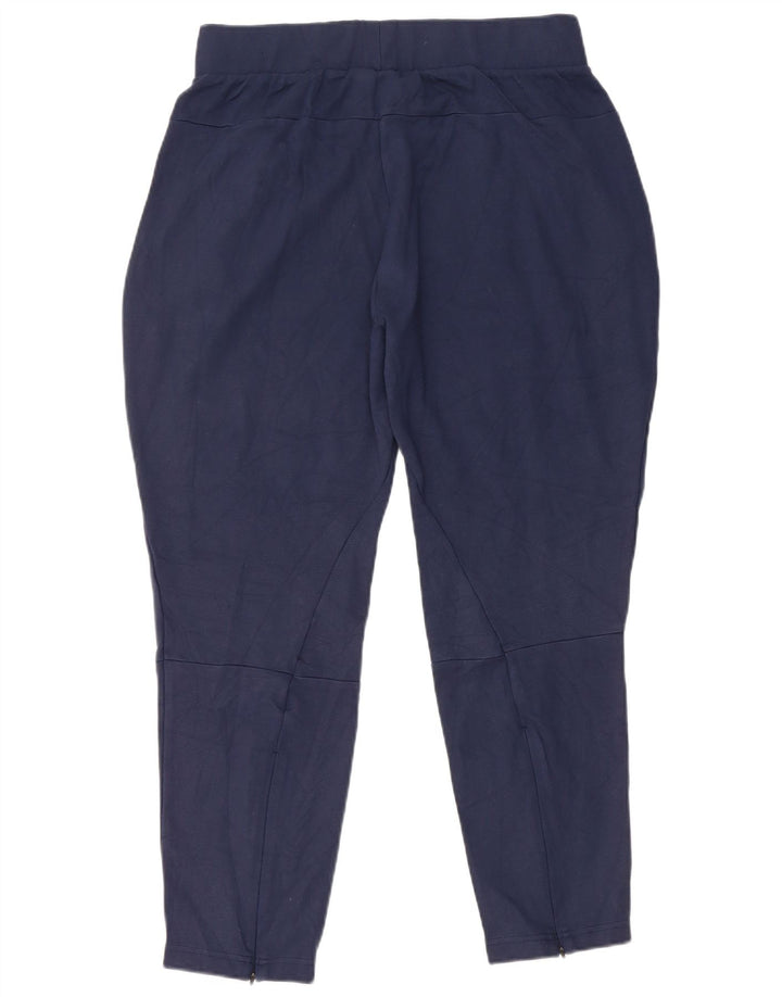 Calças de treino femininas ADIDAS UK 16 grandes azul marinho rayon