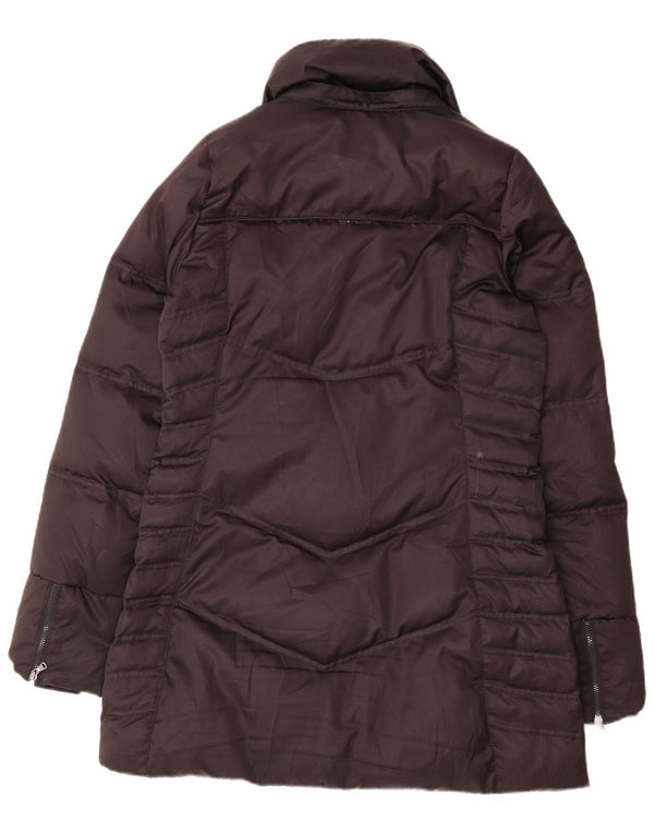 Adidas Womens Padded Coat UK 12 Medium Black Polyester