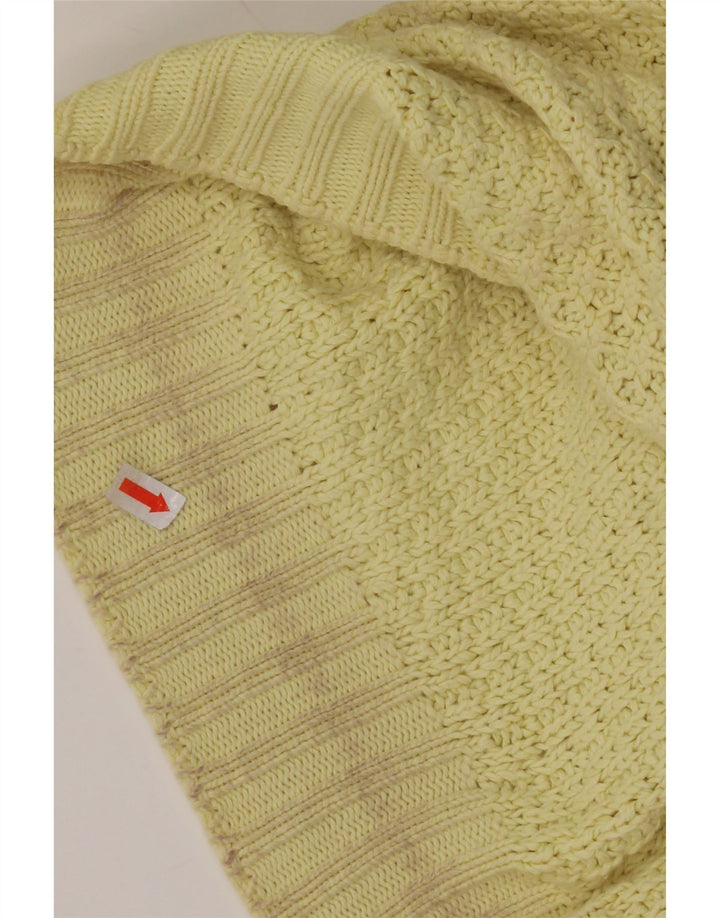 Suéter feminino BENETTON com gola redonda IT 50 XL algodão amarelo