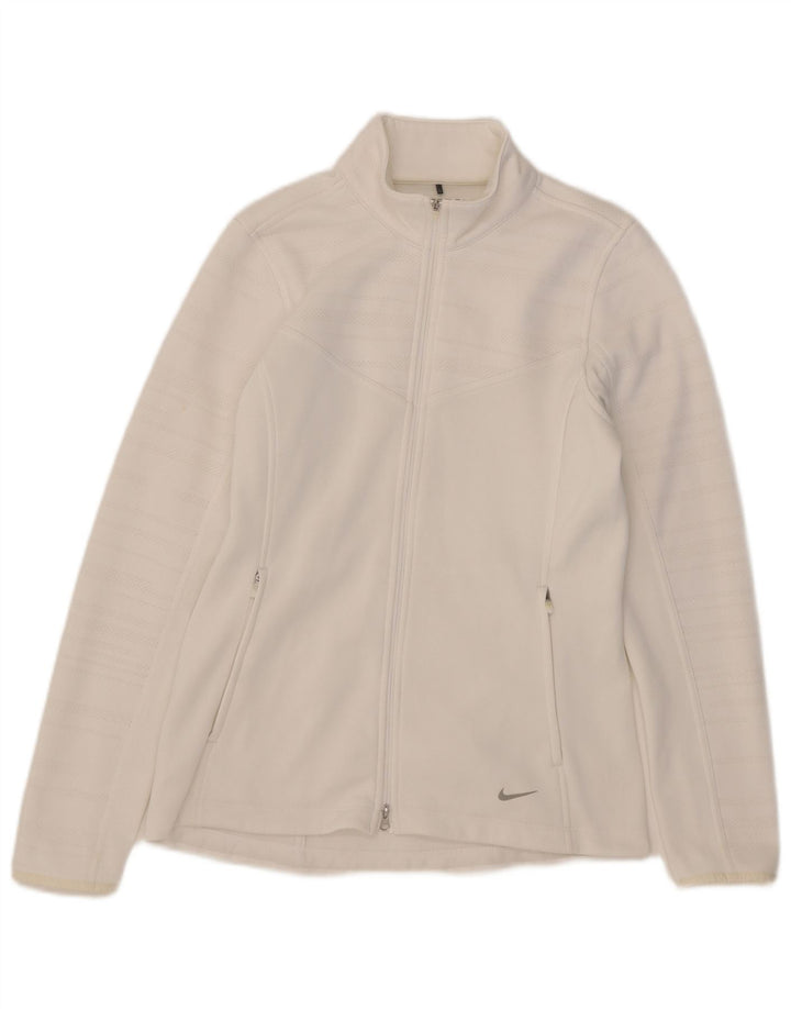 Jaqueta Nike Feminina Therma-Fit Tracksuit UK 12 Médio Poliéster Branco