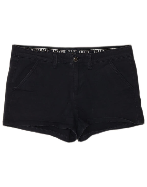 Shorts chino feminino SUPERDRY pequeno W27 algodão azul marinho