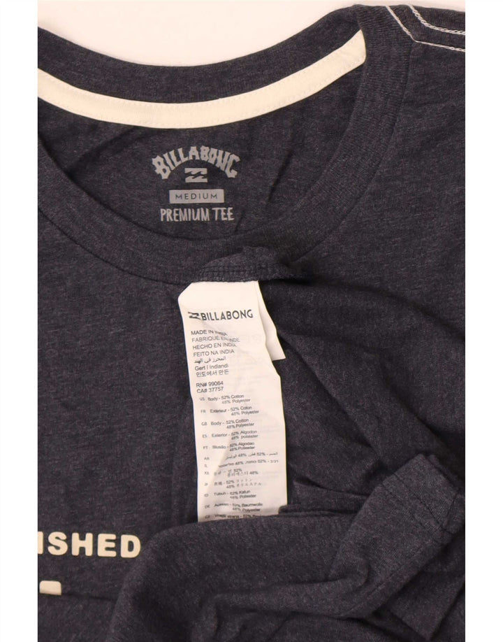 Billabong Camiseta masculina gráfica Top algodão cinza médio