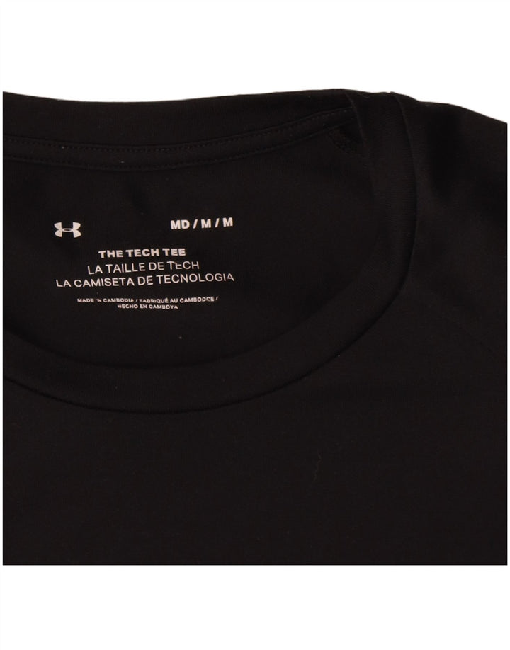 Under Armour Mens Camiseta Top Médio Poliéster Preto
