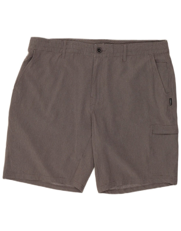 Shorts cargo masculino O'Neill W38 XL poliéster listrado cinza
