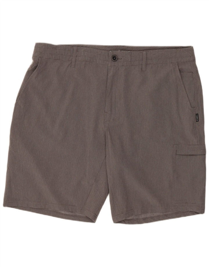 Shorts cargo masculino O'Neill W38 XL poliéster listrado cinza