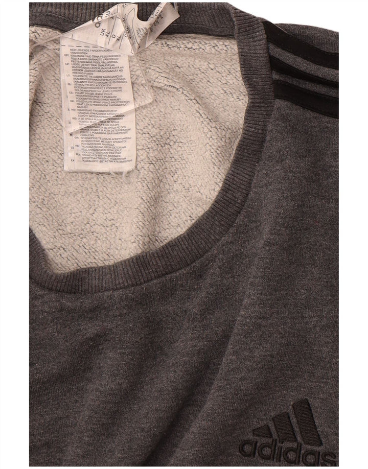 ADIDAS Mens Moletom Jumper XL Cinza Algodão