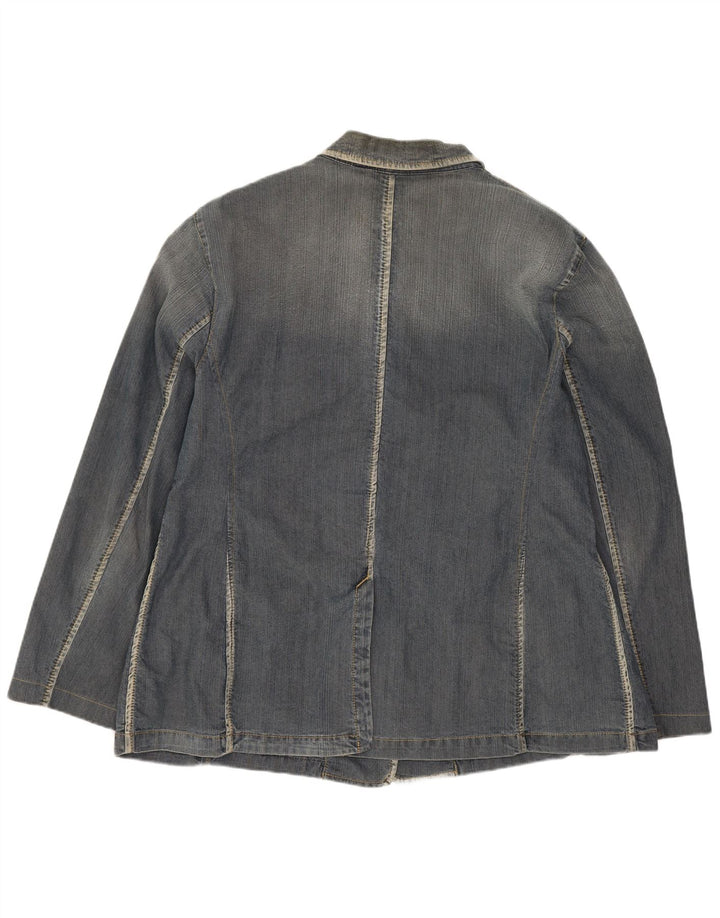 Jaqueta blazer feminina PERTE BY KRIZIA com 3 botões e azul Reino Unido 14 grande azul