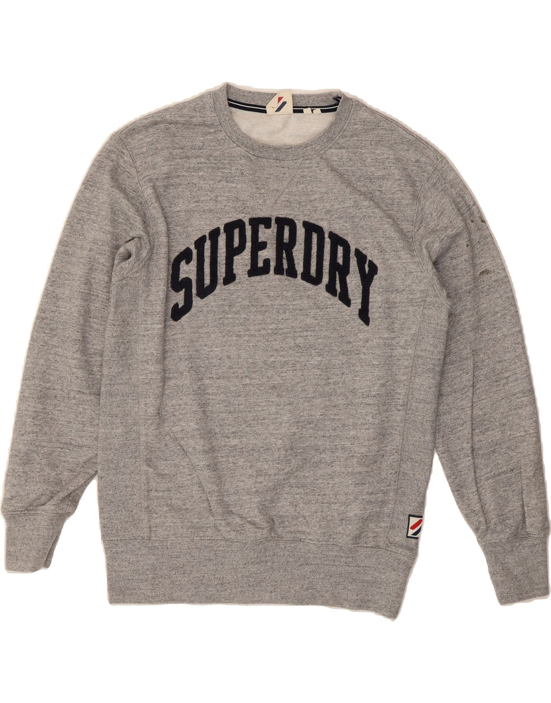 SUPERDRY Mens Graphic Sweatshirt Jumper Large Grey Cotton Vintage Superdry and Second-Hand Superdry from Messina Hembry 