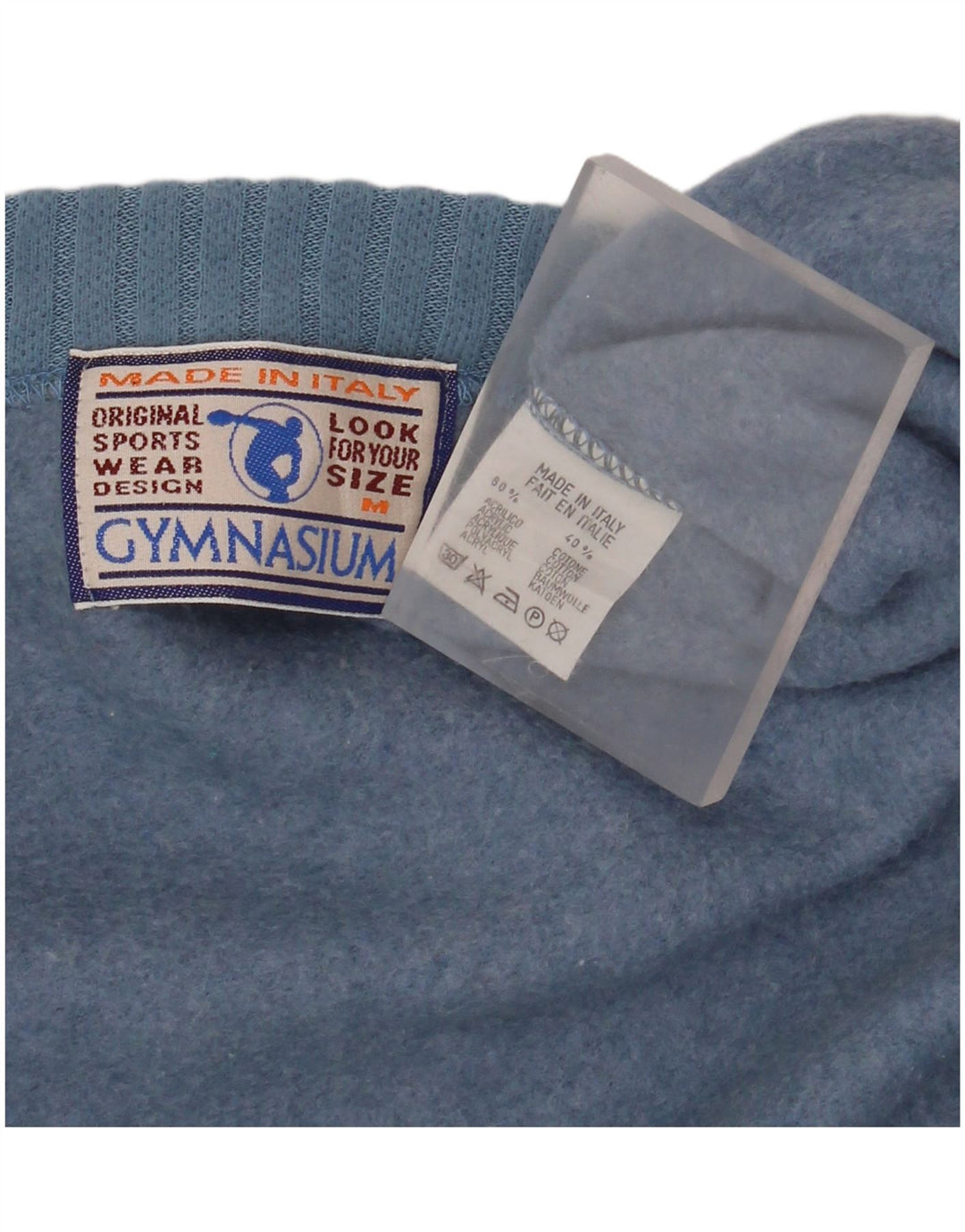 Suéter de cardigã de ajuste solto masculino de ginásio acrílico azul médio