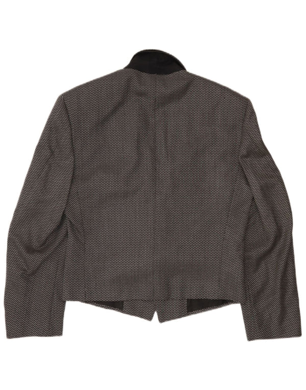 Jaqueta blazer masculina Pal Zileri com 1 botão IT 44 XS lã manchada preta