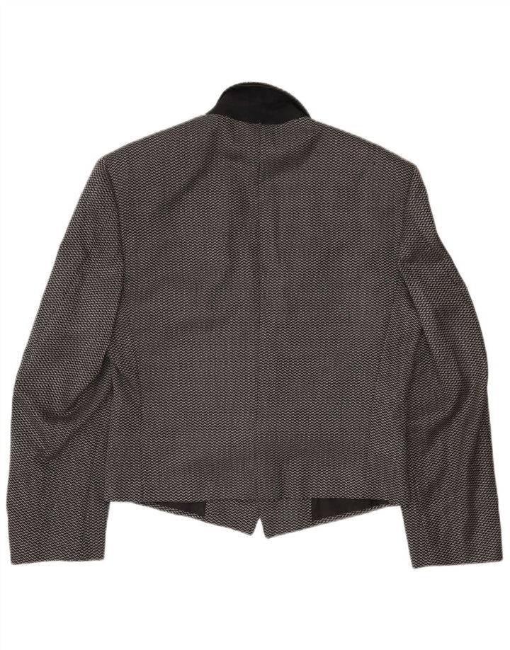 Jaqueta blazer masculina Pal Zileri com 1 botão IT 44 XS lã manchada preta