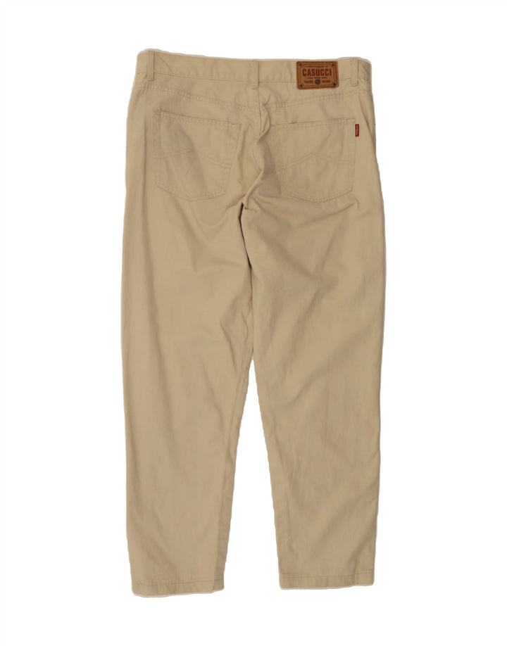 CASUCCI Mens Tapered Casual Trousers W38 L30 Beige Vintage Casucci and Second-Hand Casucci from Messina Hembry 
