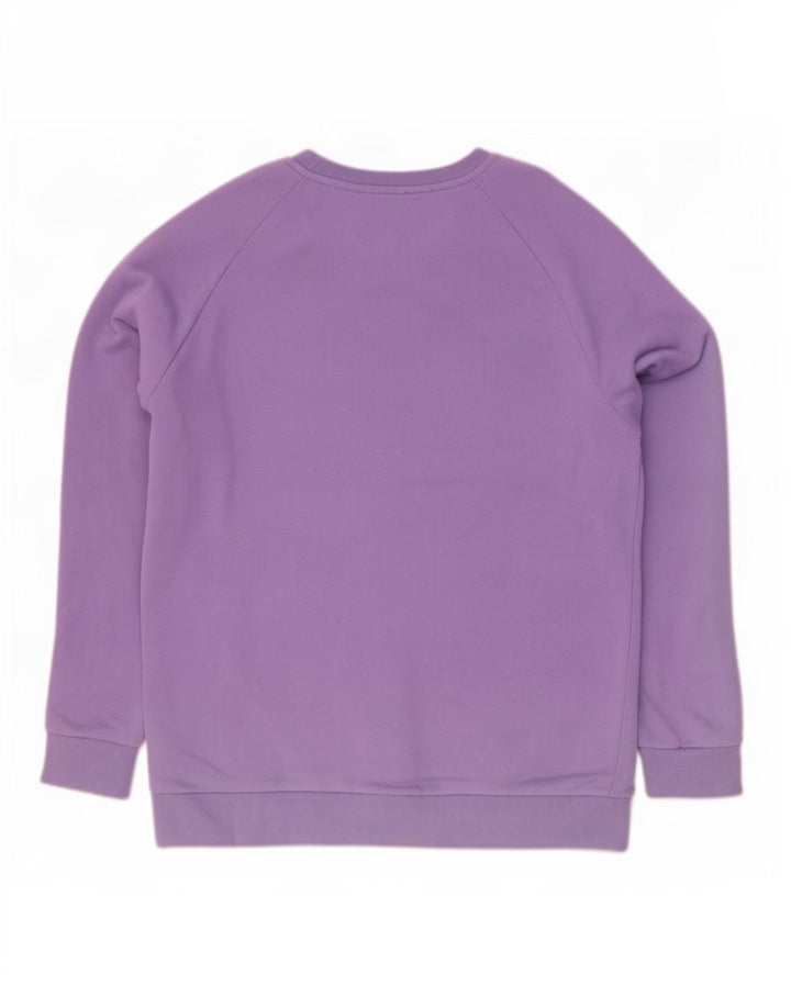 Adidas Mens Moletom Jumper Pequeno Algodão Roxo