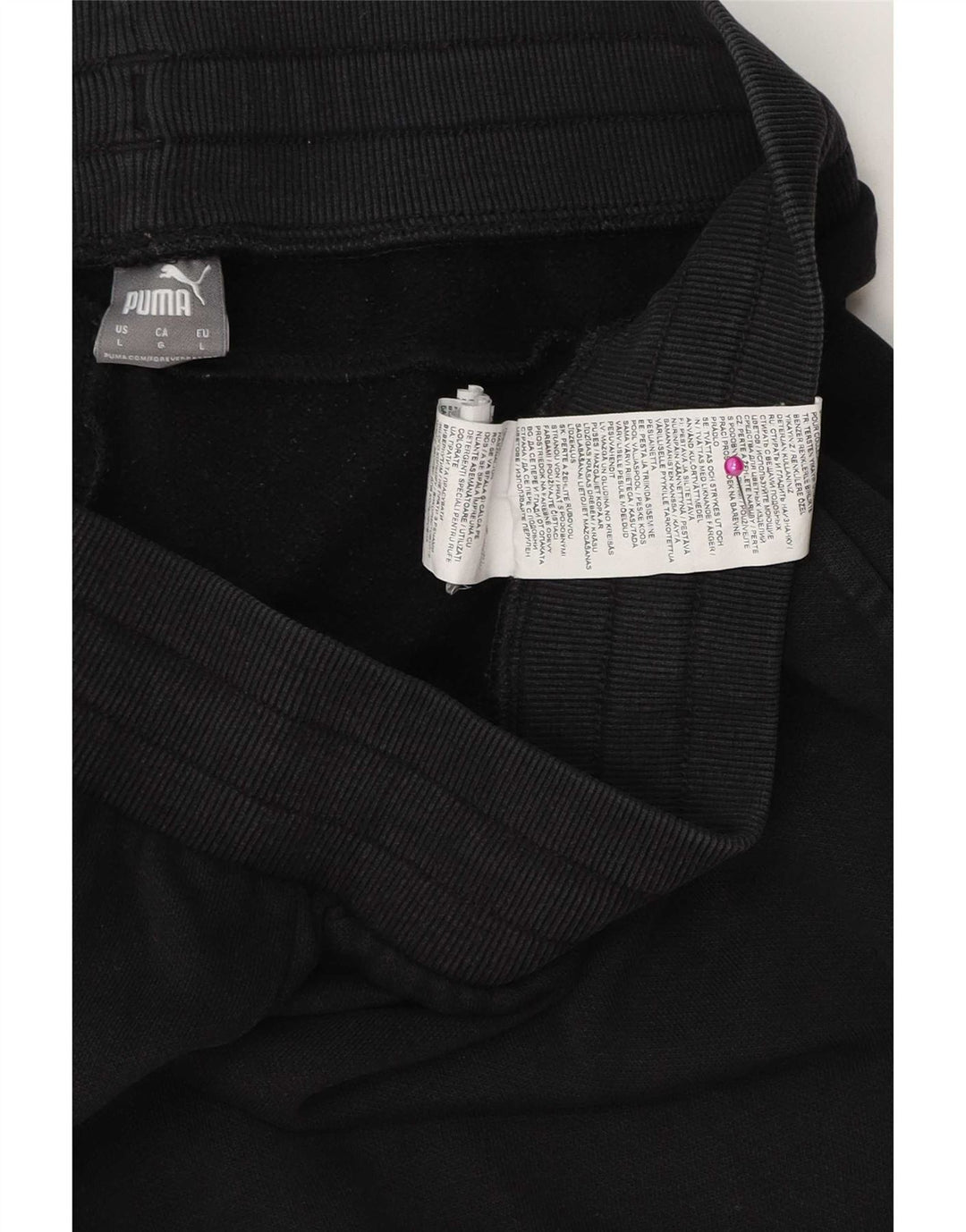 Calça de treino masculina Puma Joggers grande algodão preto