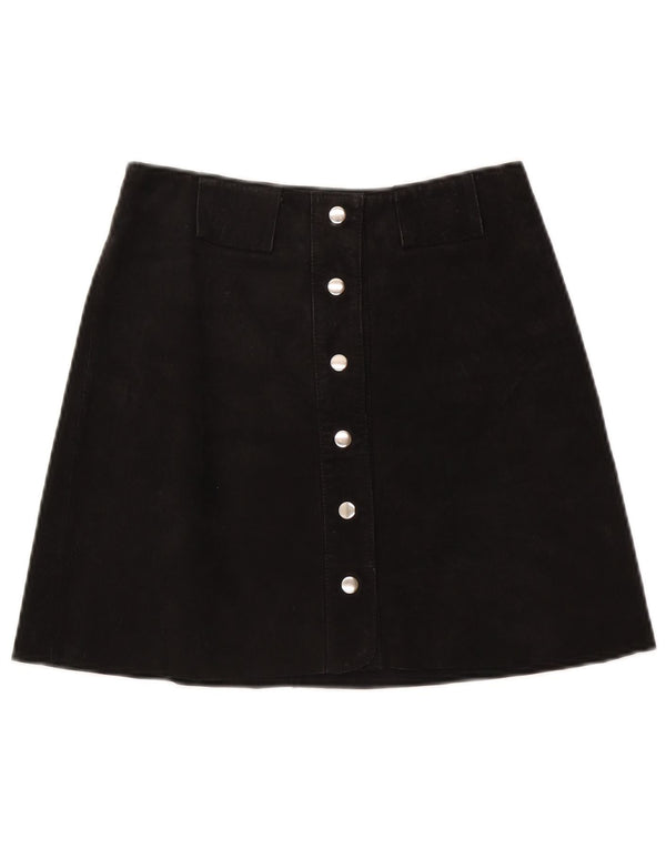 Mini saia feminina vintage W27 pequena preta