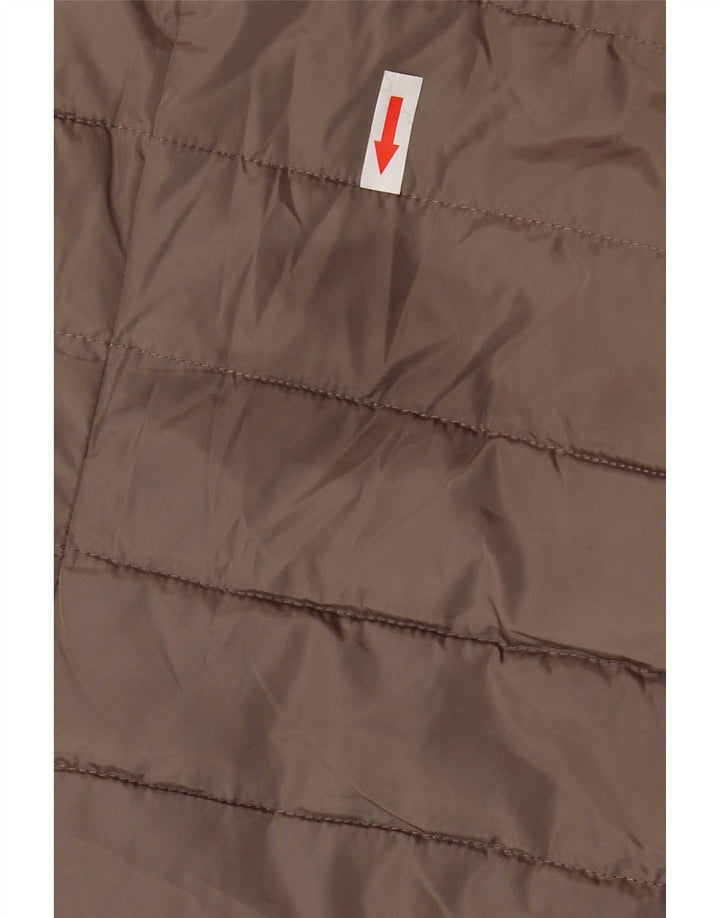Jaqueta acolchoada com capuz feminino Armani Jeans IT 42 poliéster marrom médio