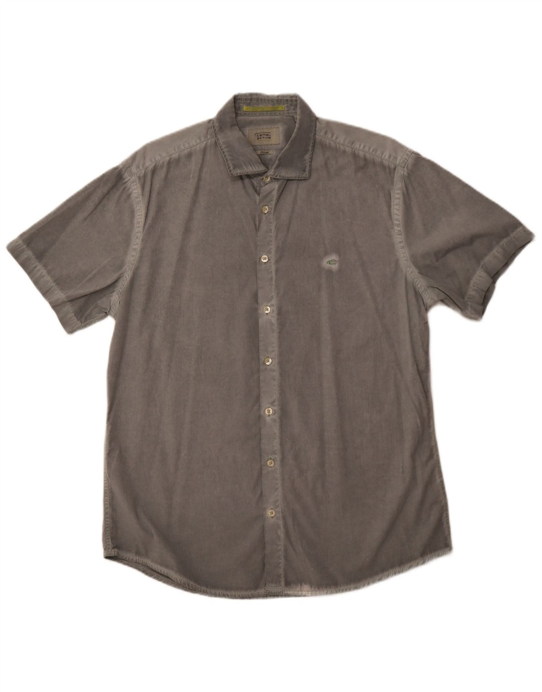 Camisa masculina de manga curta CAMEL ACTIVE algodão cinza grande